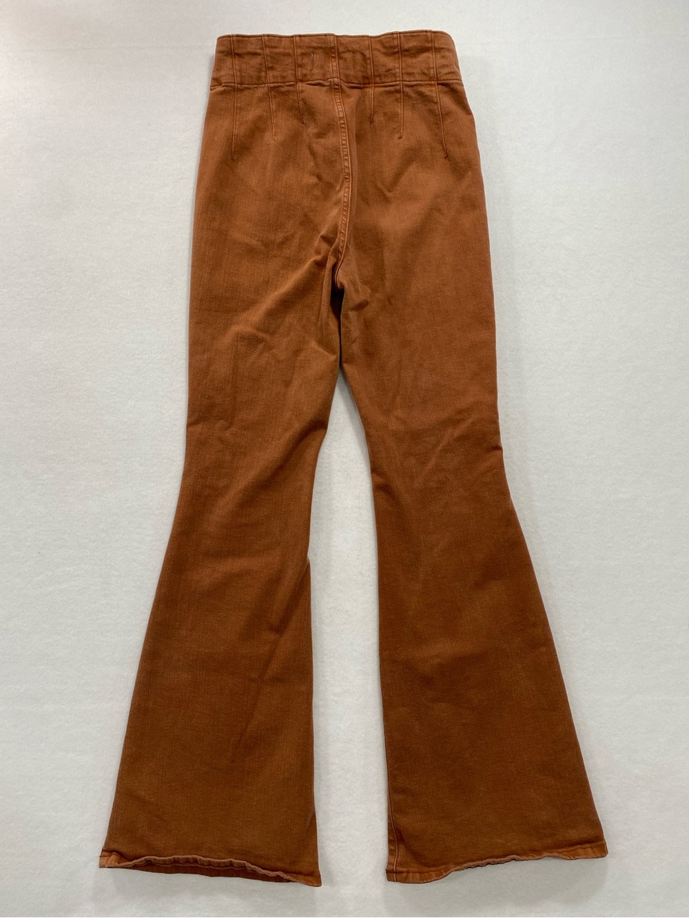 Free People We The Free Jayde High Rise Flare Jeans 29 Rust Orange Boho Hippie - Picture 11 of 12